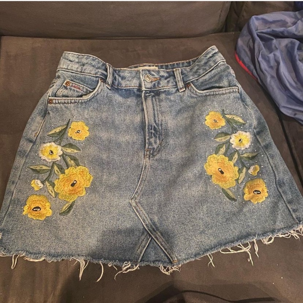 Barley worn jean skirt!